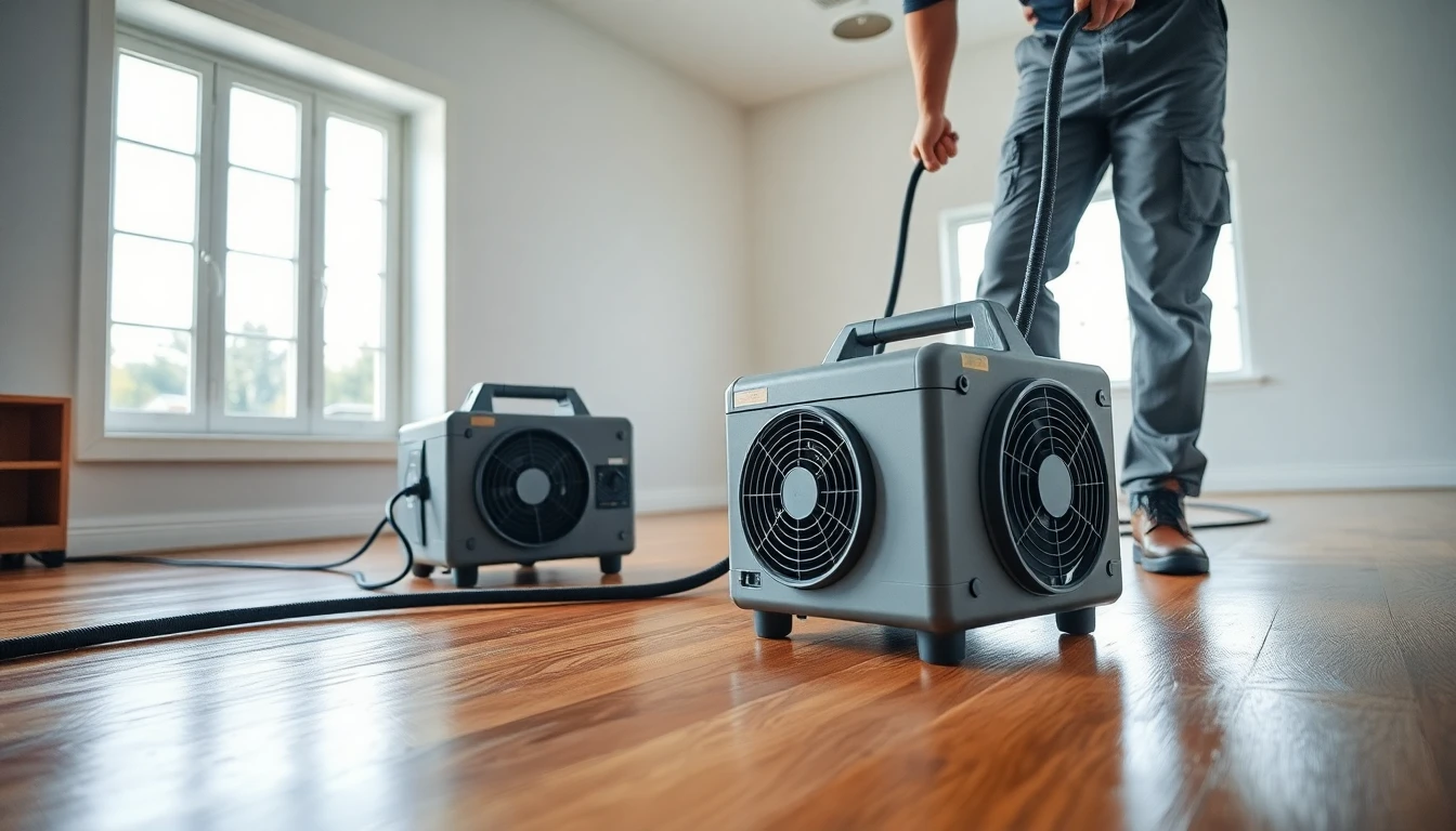 Hardwood Floor Drying